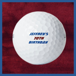 Personalized Golf Ball, 70th Birthday Balls