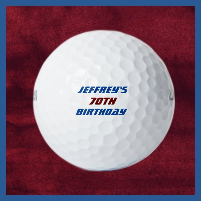 Personalized Golf Ball, 70th Birthday Golf Balls (Creator Uploaded)