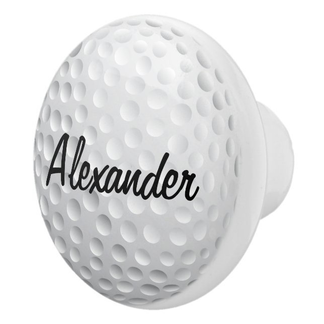 Personalized Golf Ball Ceramic Knob (Right)