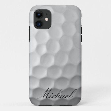 Personalized Golf Ball Dimples Texture Pattern Iphone 11 Case