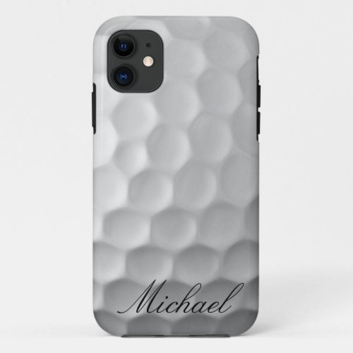 Personalized Golf Ball Dimples Texture Pattern iPhone 11 Case