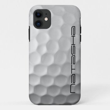 Personalized Golf Ball Dimples Texture Pattern Iphone 11 Case by ipadiphonecases at Zazzle