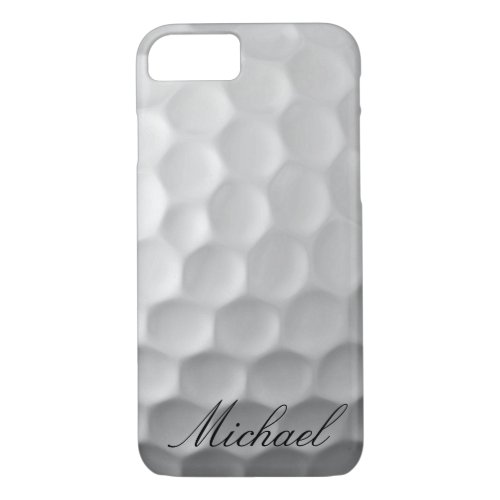 Personalized Golf Ball Dimples Texture Pattern iPhone 87 Case