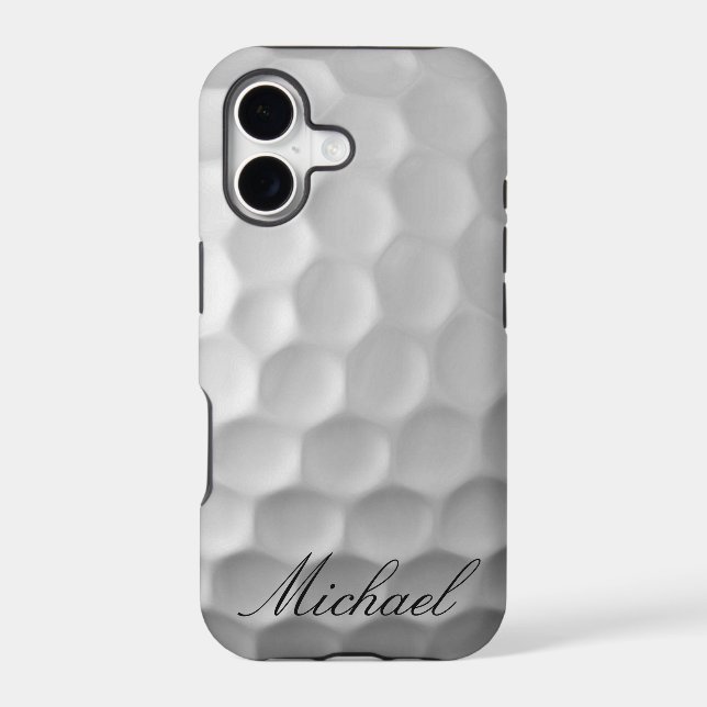 Personalized Golf Ball Dimples Texture Pattern Iphone Case (Back)