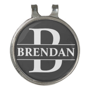 Personalized Golf Ball - Gray Hat Clip