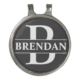 Personalized Golf Ball - Gray Hat Clip