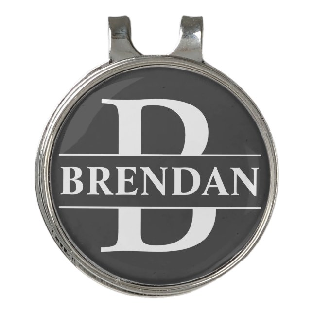 Personalized Golf Ball - Gray Hat Clip (Front)