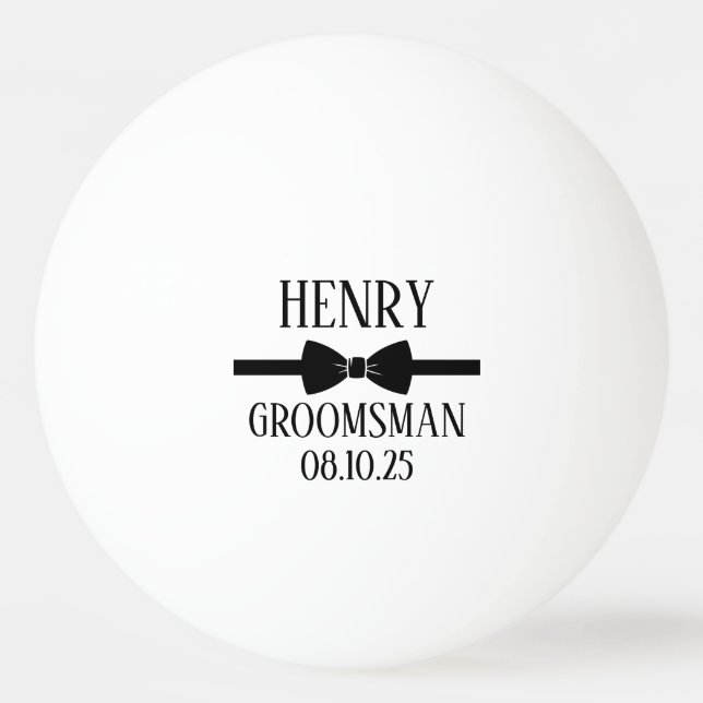 Personalized Golf Ball: Groomsman Gift, Wedding Ping Pong Ball (Front)