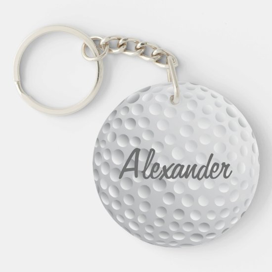 Personalized Golf Ball Keychain