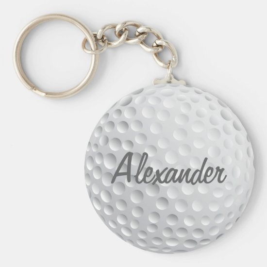 Personalized Golf Ball Keychain
