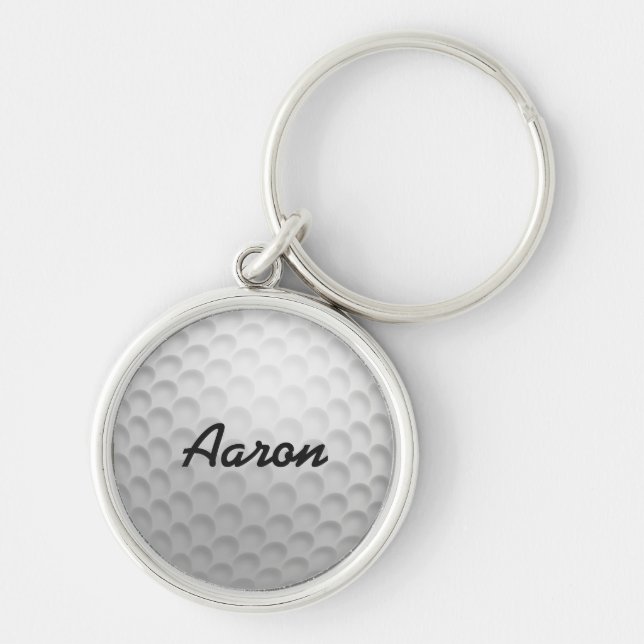 Personalized Golf Ball Keyring Keychain Gift (Front)