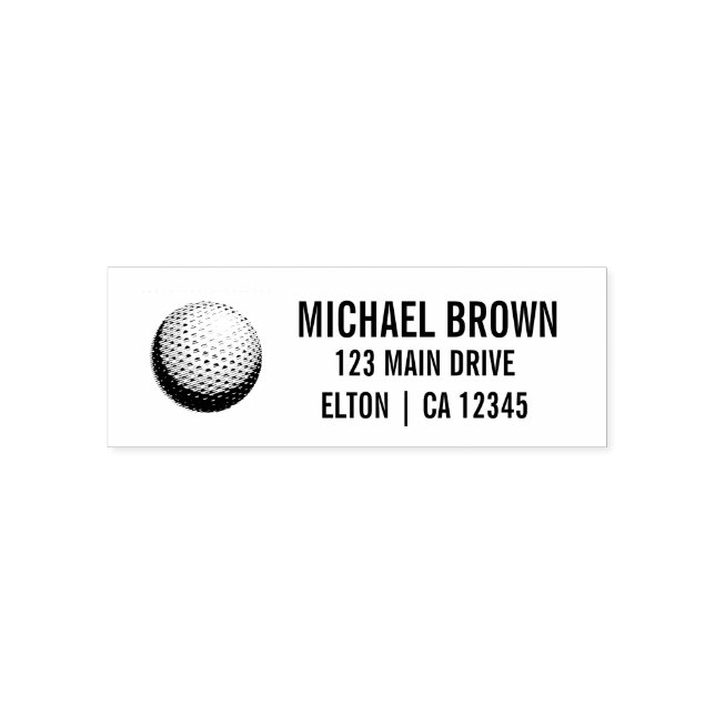 Personalized Golf Ball logo Self-inking Stamp (Design)