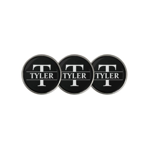 Personalized Golf Ball Marker _ Black