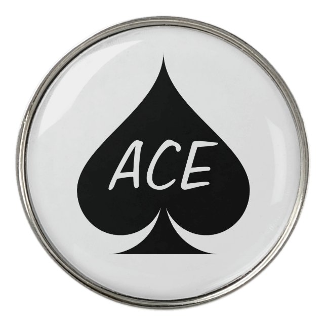 Personalized golf ball marker coins with spade ace (Front)
