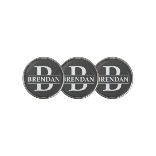 Personalized Golf Ball Marker _ Gray