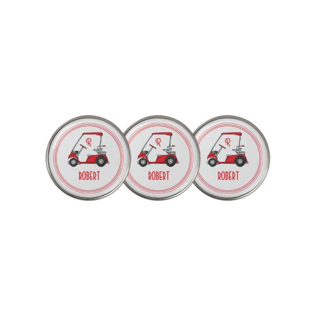 Personalized Golf Ball Marker with Name & Monogram (3 Up)
