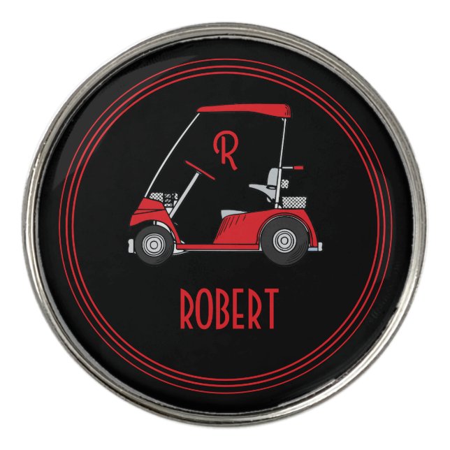 Personalized Golf Ball Marker with Name & Monogram (Front)