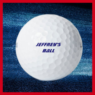 Personalized Golf Ball, Name in Blue Golf Balls