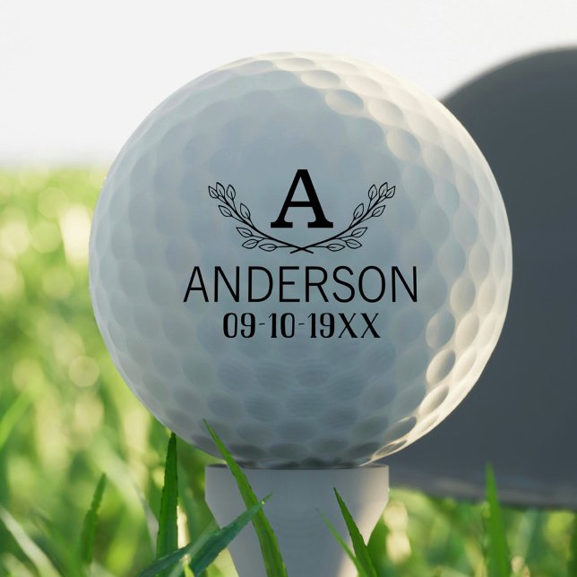 Personalized Golf Ball Pattern Name Monogram Age (Creator Uploaded)