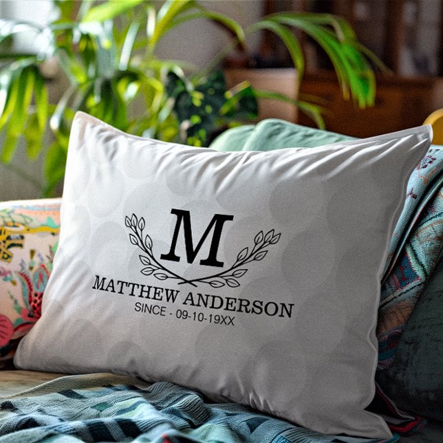 Personalized Golf Ball Pattern Name Monogram Age Accent Pillow (Creator Uploaded)