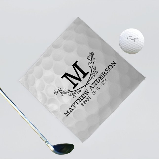 Personalized Golf Ball Pattern Name Monogram Age Bandana (Creator Uploaded)