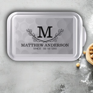 Personalized Golf Ball Pattern Name Monogram Age Cake Pan