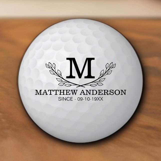 Personalized Golf Ball Pattern Name Monogram Age Ceramic Knob (Creator Uploaded)