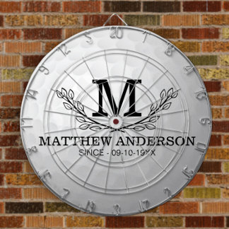Personalized Golf Ball Pattern Name Monogram Age Dart Board