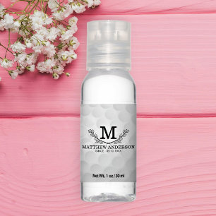 Personalized Golf Ball Pattern Name Monogram Age Hand Sanitizer