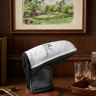Personalized Golf Ball Pattern Name Monogram Age Head Cover