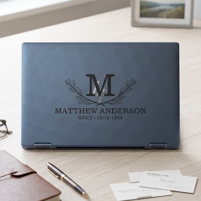 Personalized Golf Ball Pattern Name Monogram Age HP Laptop Skin (Creator Uploaded)