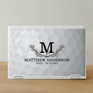 Personalized Golf Ball Pattern Name Monogram Age HP Laptop Skin