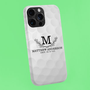 Personalized Golf Ball Pattern Name Monogram Age iPhone 11Pro Max Case