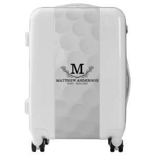 Personalized Golf Ball Pattern Name Monogram Age Luggage