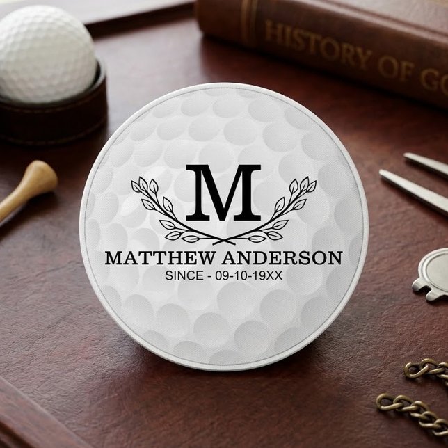 Personalized Golf Ball Pattern Name Monogram Age Patch (Creator Uploaded)