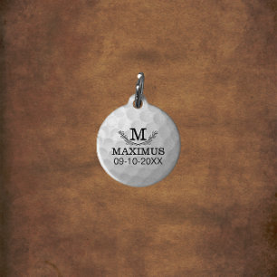 Personalized Golf Ball Pattern Name Monogram Age Pet ID Tag