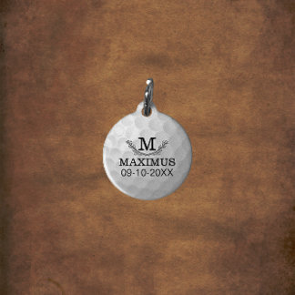 Personalized Golf Ball Pattern Name Monogram Age Pet ID Tag