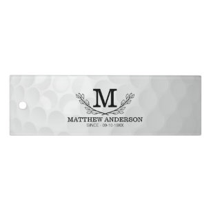 Personalized Golf Ball Pattern Name Monogram Age Ruler