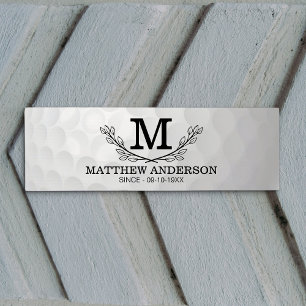 Personalized Golf Ball Pattern Name Monogram Age Yoga Mat