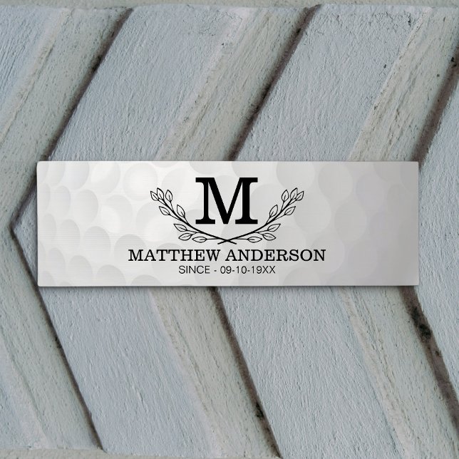 Personalized Golf Ball Pattern Name Monogram Age Yoga Mat (Creator Uploaded)