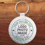 Personalized Golf Ball Photo Logo Custom Keychain<br><div class="desc">Create a unique, personalized photo keychain for the golfer you know with this easy customizable template design to add your photo, logo or image and your custom text in your choice of colors (shown in green) on a golf ball image. The design is duplicated on both sides. ASSISTANCE: For help...</div>