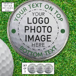 Personalized Golf Ball Photo or Logo Custom Golf Ball Marker<br><div class="desc">Create a personalized golf ball marker for the golfer you know with this easy customizable template design to add your photo, logo or image and your custom text in your choice of colors (shown in green) on a golf ball image background. Utilize for promotion or marketing your golf course or...</div>