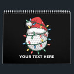 Personalized Golf Ball Santa Hat Christmas Lights Calendar<br><div class="desc">Personalized Golf Ball Santa Hat Christmas Golfing Xmas Lights</div>