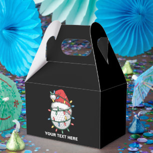 Personalized Golf Ball Santa Hat Christmas Lights Favor Boxes
