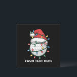 Personalized Golf Ball Santa Hat Christmas Lights Holiday Card<br><div class="desc">Personalized Golf Ball Santa Hat Christmas Golfing Xmas Lights</div>