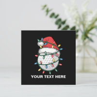 Personalized Golf Ball Santa Hat Christmas Lights