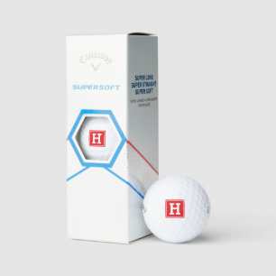 Personalized golf ball set with custom initial