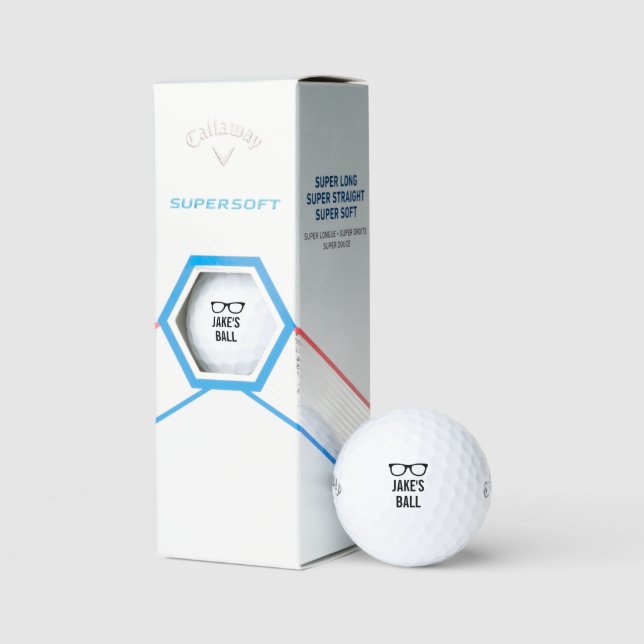 Personalized golf ball set with spectacles logo (Packaging)