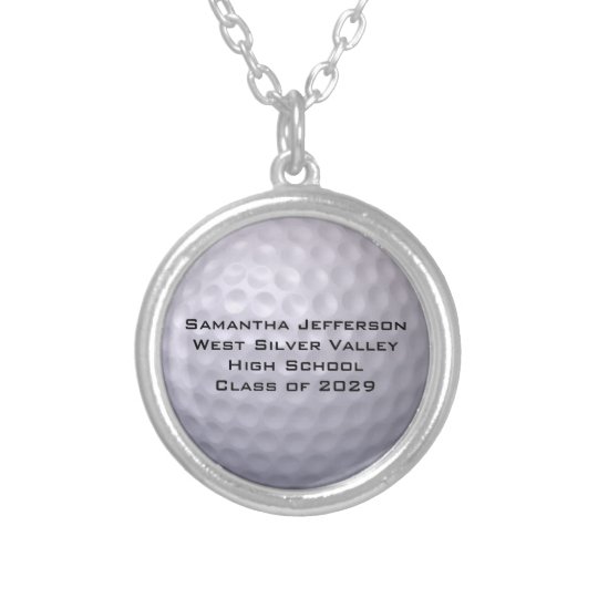 Personalized Golf Ball Sports Pendant Necklac