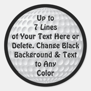Personalized Golf Ball Stickers or Delete Text